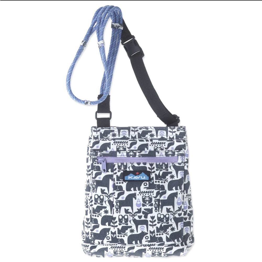 KAVU Women's Black and White Crossbody Bag
